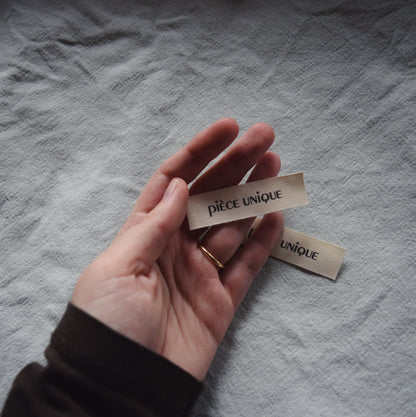 innaailabel 'pièce unique'